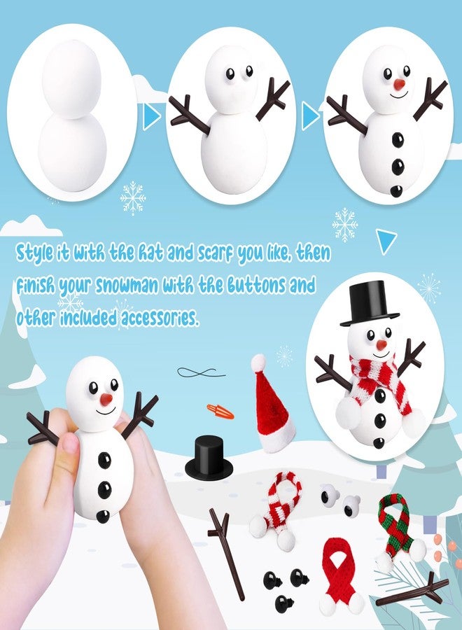 AWHETIE 6 Pack Stocking Stuffers for Kids,Christmas Crafts for Kids Build a Snowman Kit,Snowman Crafts Modeling Clay for Christmas Stocking Stuffers Gifts Activities Boys Girls - Image 3
